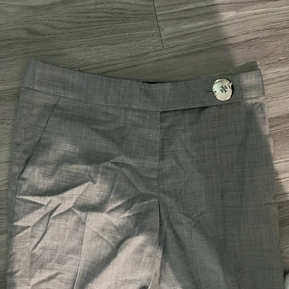 Tory Burch wool grey big button trousers size 4